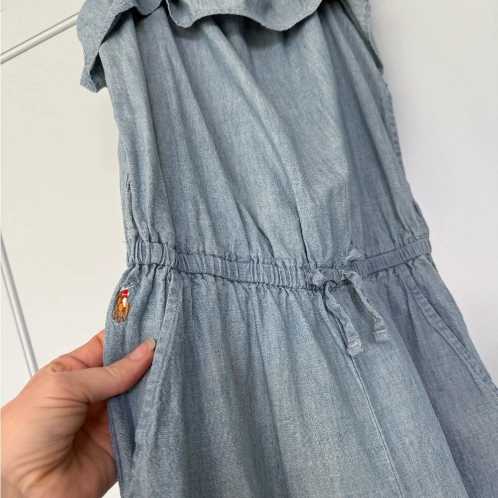 Polo by Ralph Lauren Chambray denim Jumpsuit Romper Classic Preppy Heritage teen